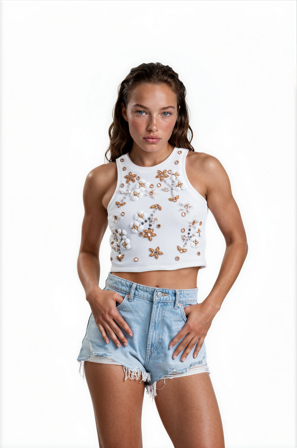 Palmer Seashell Knit Tank | Ollari